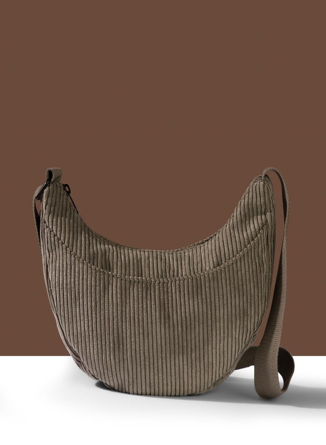 أكسيسورايز حقيبة كتف نسائية من أكسسورايز لندن، لون كاكي، بتصميم أنيق | حقيبة كتف نسائية بحزام قابل للتعديل | حقيبة كتف واسعة للنساء - Image 4